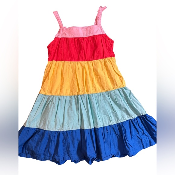 3 Hanna Andersson Red Floral Pink Stripe Grey Blue Green Multi Dress Lot - Picture 11 of 12